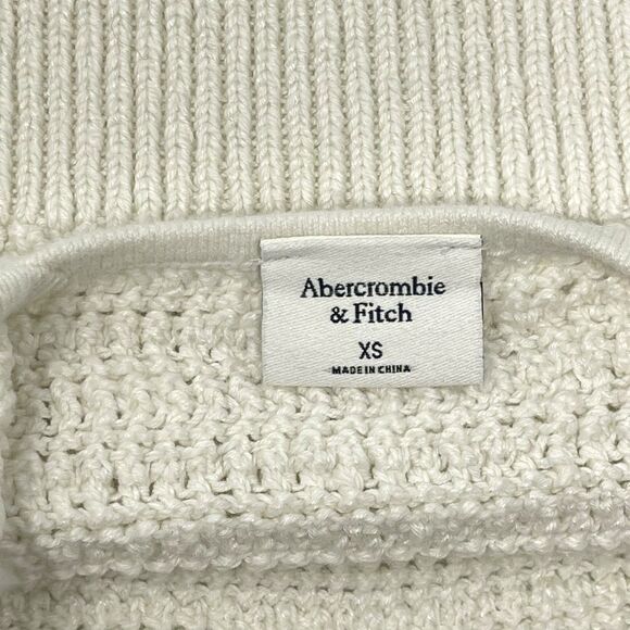 Abercrombie & Fitch Cinched Cutout Crochet Tank Top Cream Women’s Size XS - Picture 10 of 13
